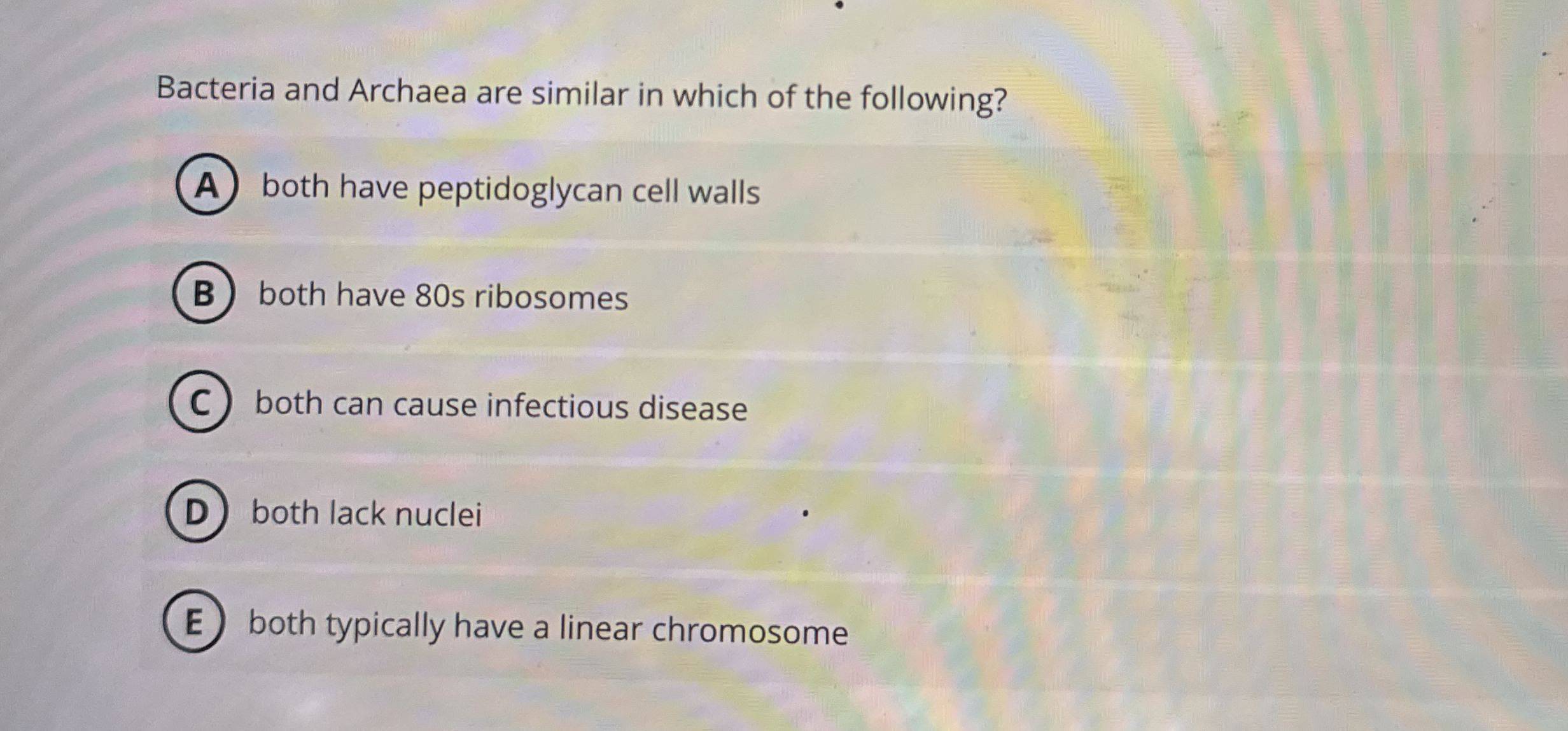 Solved Bacteria and Archaea are similar in which of the | Chegg.com