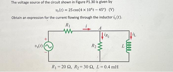 Solved The voltage source of the circuit shown in Figure | Chegg.com
