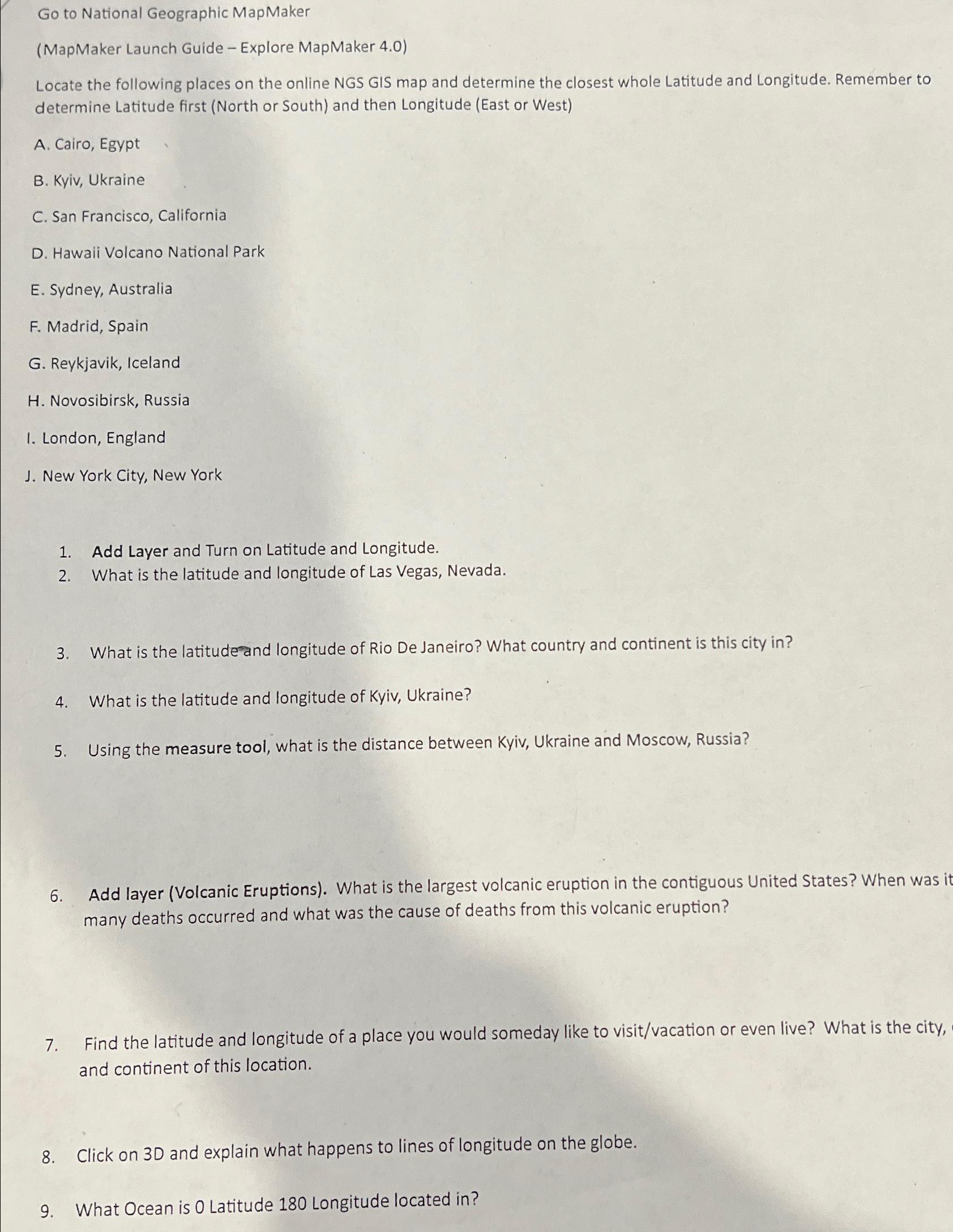 MAPMAKER LAUNCH GUIDE NATIONAL GEOGRAPHIC SOCIETY visual data 8