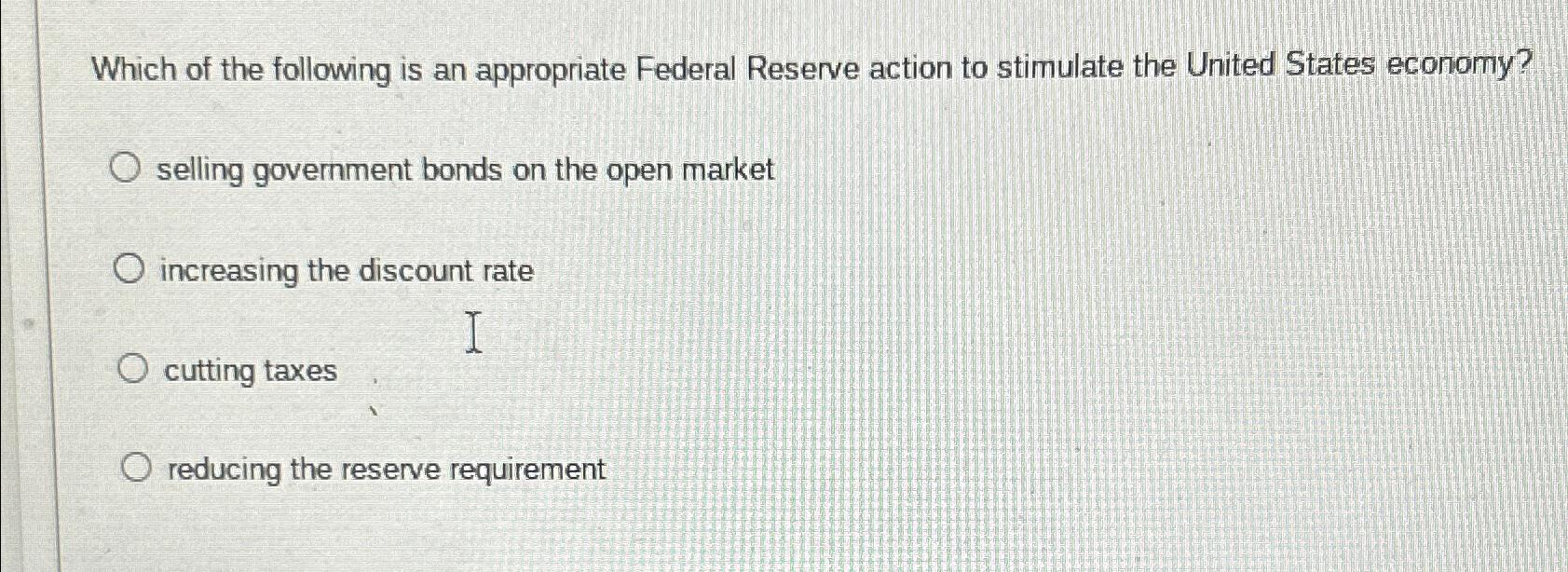 Solved Which of the following is an appropriate Federal | Chegg.com