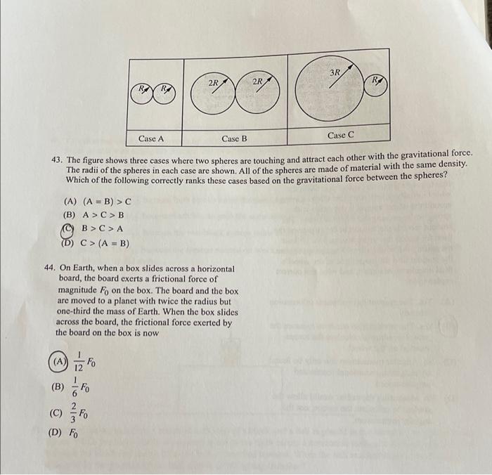 Solved 3R 2R 2R R RYR Case A Case B Case C 43. The Figure | Chegg.com