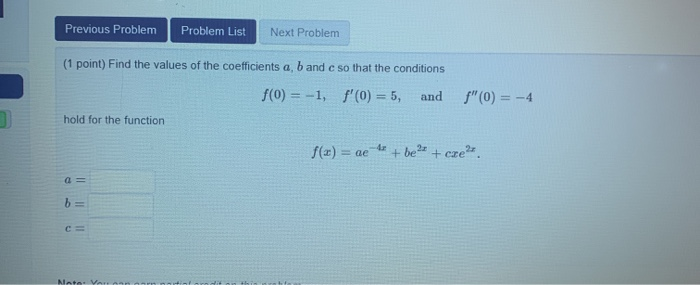 Previous Problem Problem List Next Problem 1 Poin Chegg Com