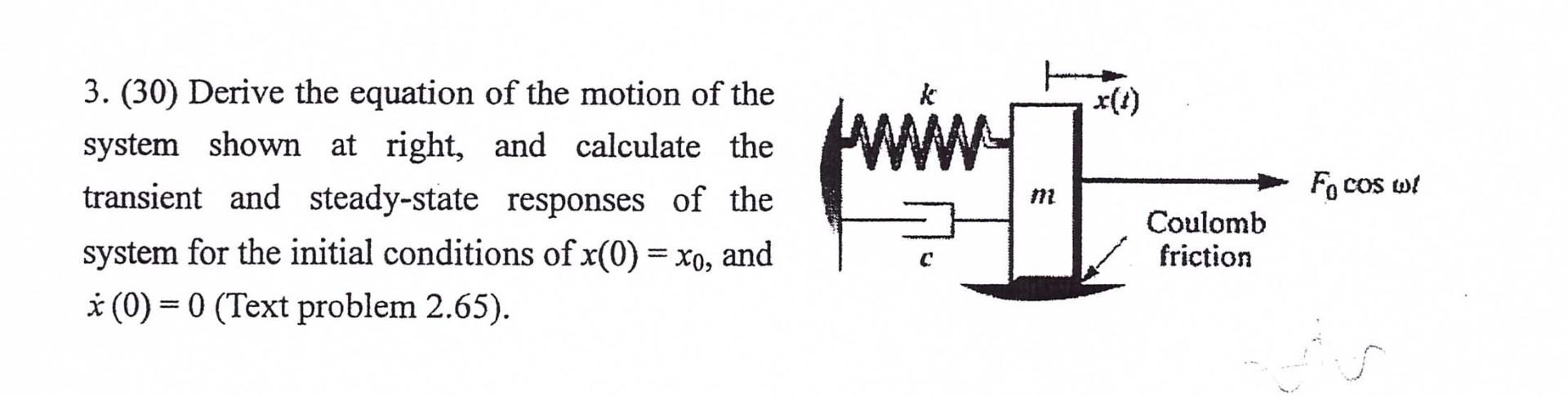 Solved www 3. (30) Derive the equation of the motion of the | Chegg.com