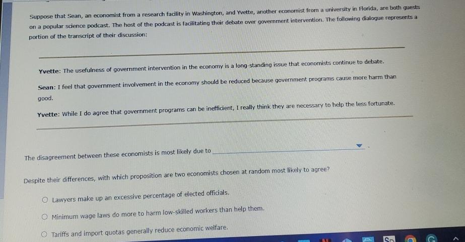 Solved Suppose that Sean, an economist from a research