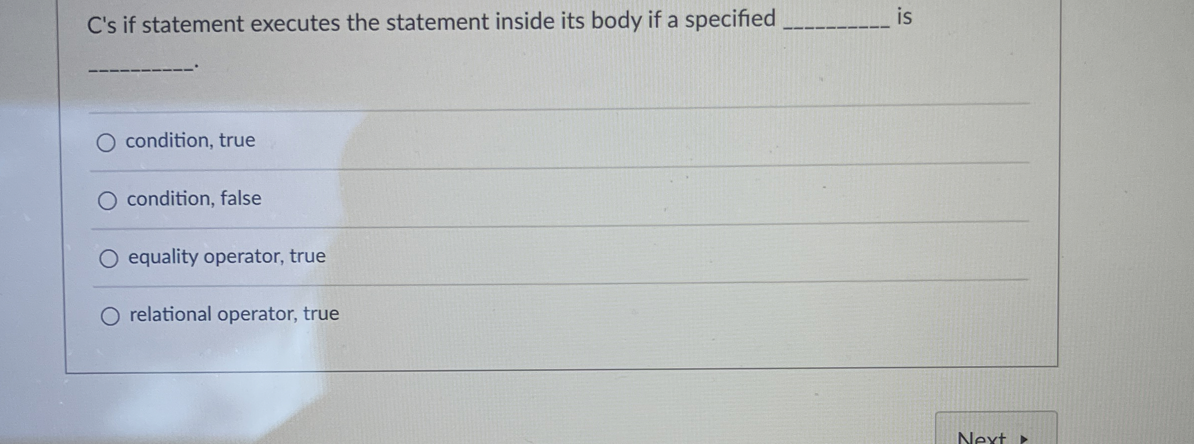 Solved C's if statement executes the statement inside its | Chegg.com