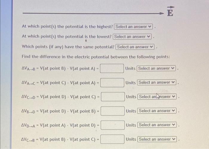 Solved Consider Four Points A, B, C And D Located In An | Chegg.com