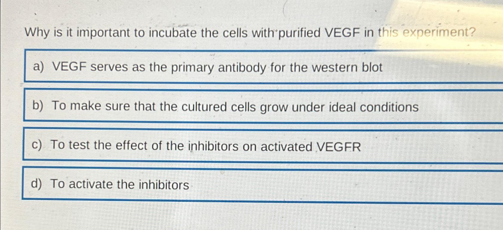 Solved Why is it important to incubate the cells with
