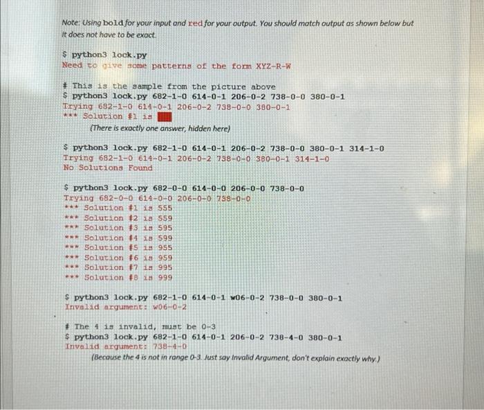 Solved Python Assignment #1 - Combination Lock Puzzle CS | Chegg.com