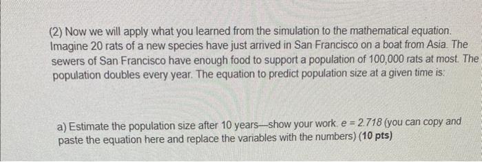Solved (2) Now we will apply what you learned from the | Chegg.com