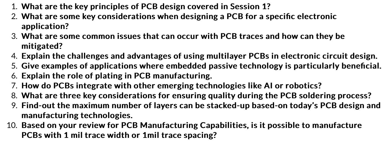 Solved What are the key principles of PCB design covered in | Chegg.com