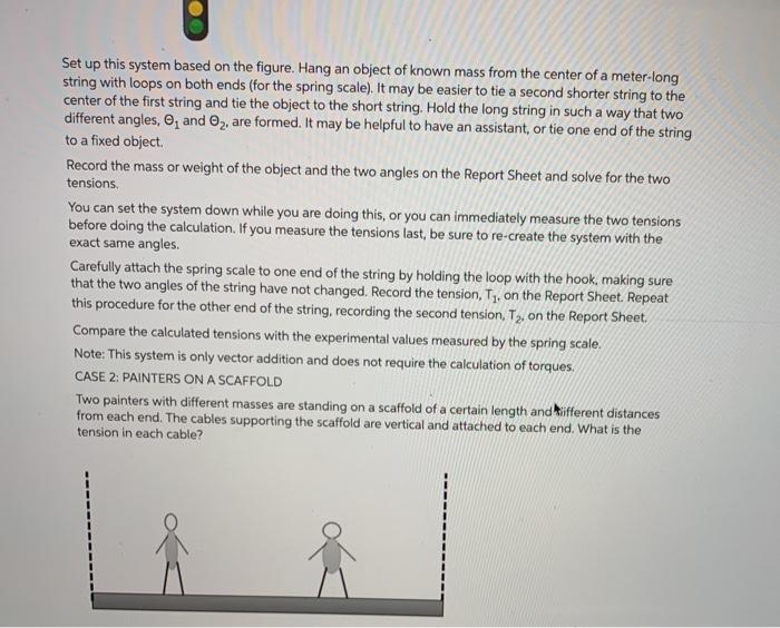 Solved Lab 11 Static Equilibrium Introduction The three