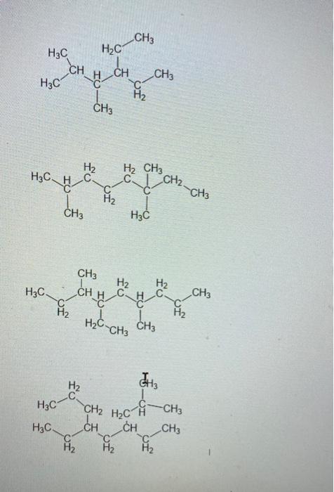 Solved H3C Нc-CH, CH CH3 нас CH3 H2 Нусне H2 CH3 С. с 1 -CH₂ | Chegg.com