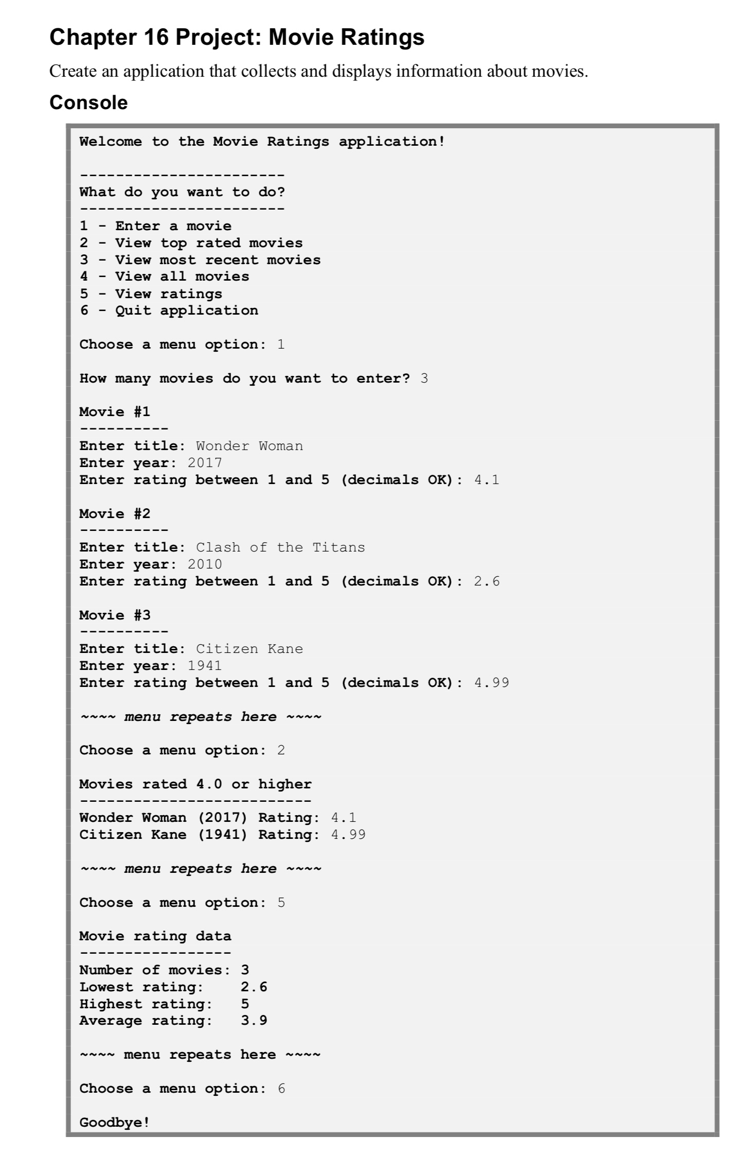Java programming murach 6th edition. Do not use while | Chegg.com image.
