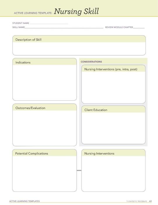 Solved ACTIVE LEARNING TEMPLATE: STUDENT NAME SKILL NAME | Chegg.com