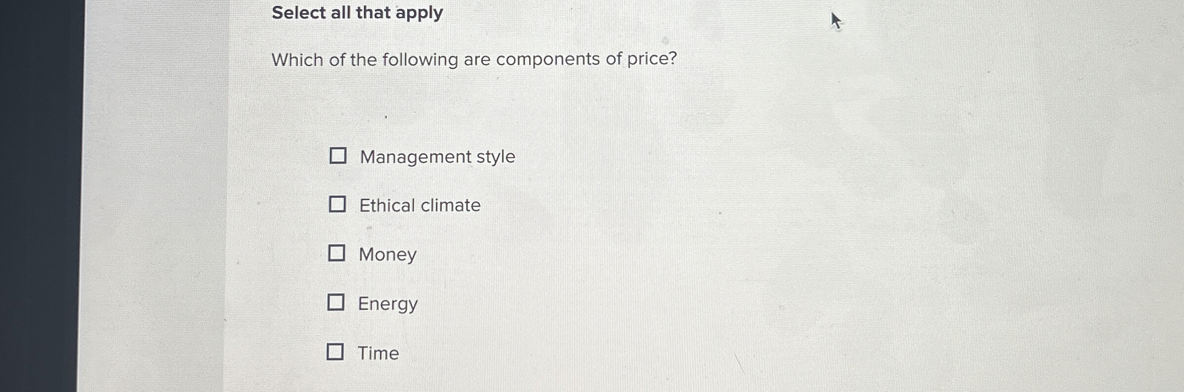 Solved Select all that applyWhich of the following are | Chegg.com