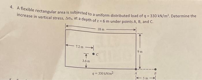 4. A flexible rectangular area is subjected to a | Chegg.com