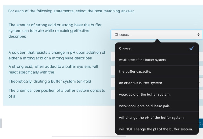 Solved For each of the following statements, select the best | Chegg.com