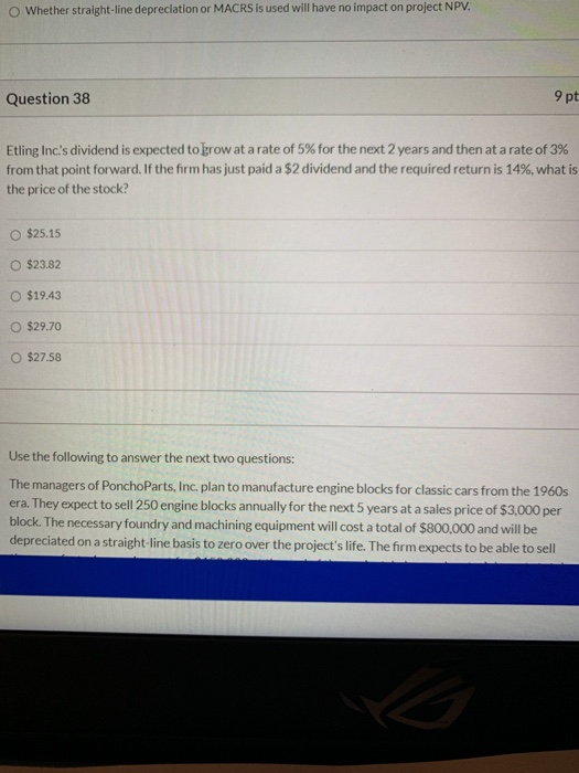 Solved Whether straight-line depreciation or MACRS is used | Chegg.com