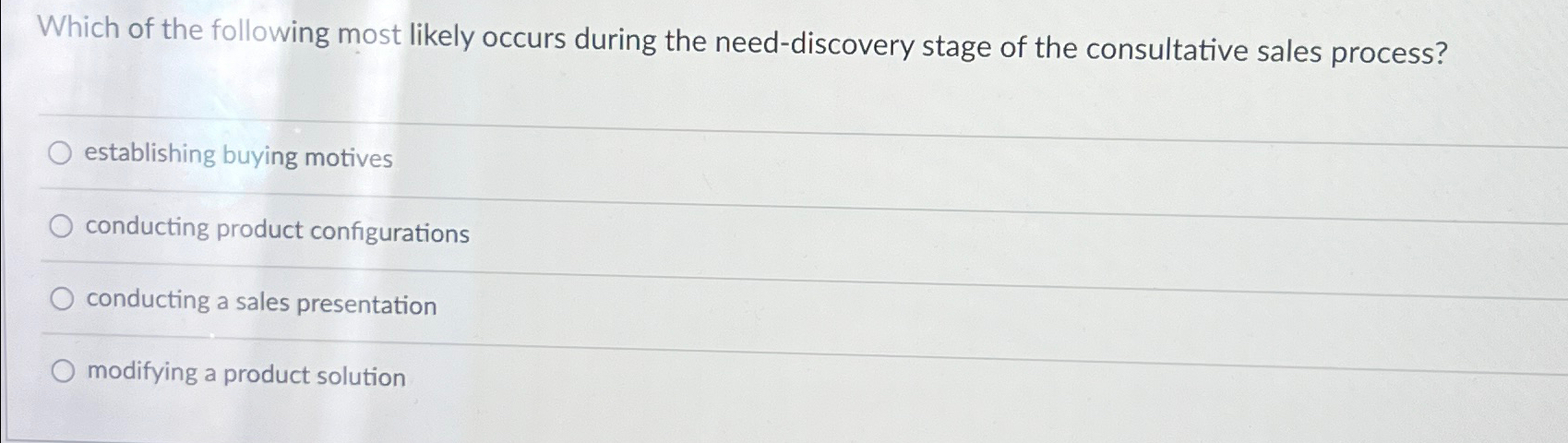 Solved Which Of The Following Most Likely Occurs During The | Chegg.com