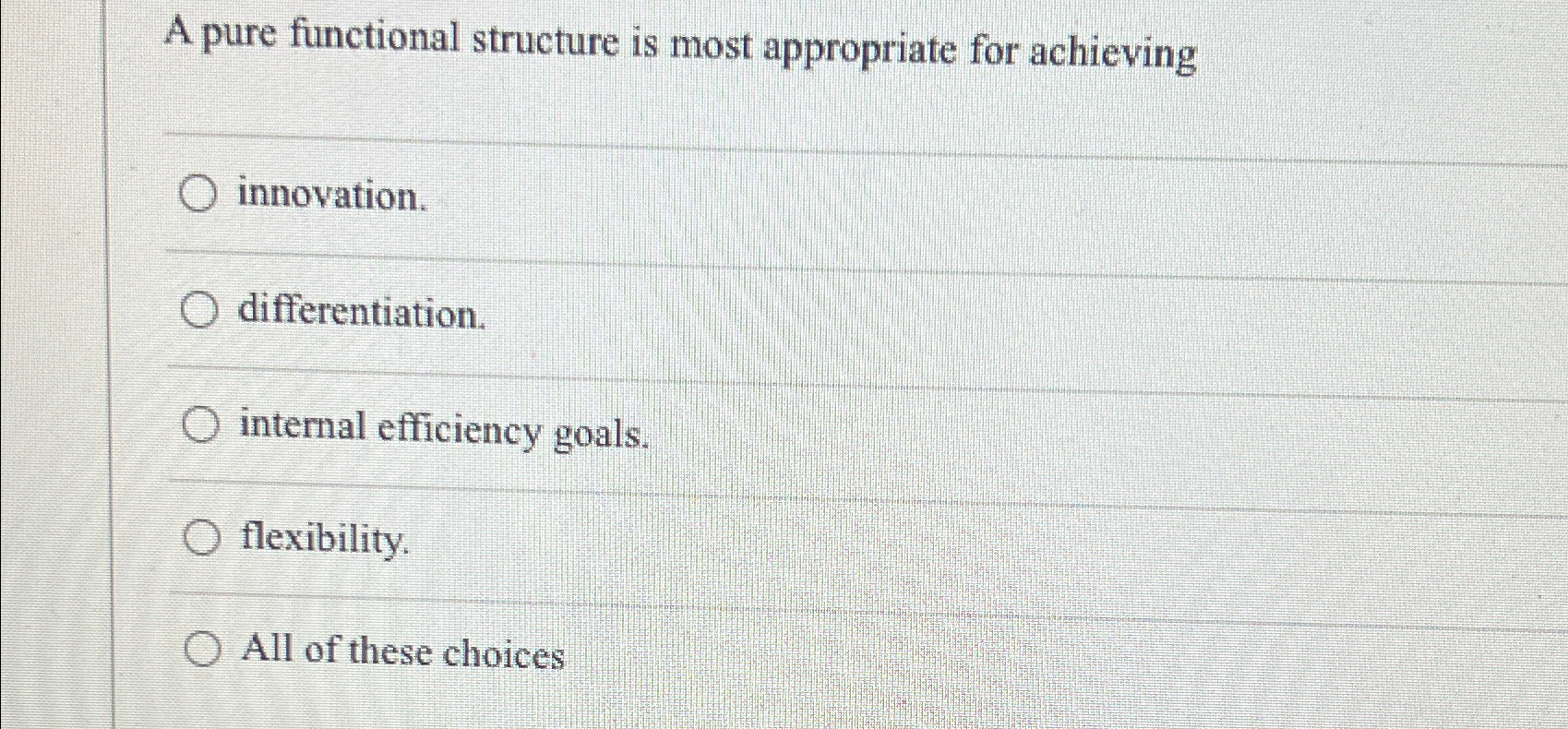 Solved A pure functional structure is most appropriate for | Chegg.com