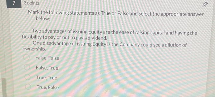 Solved Mark the following statements as True or False and | Chegg.com