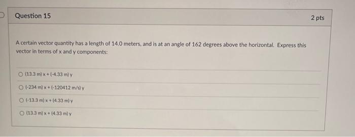 Solved D Question 11 2 pts Which of the following quantities | Chegg.com