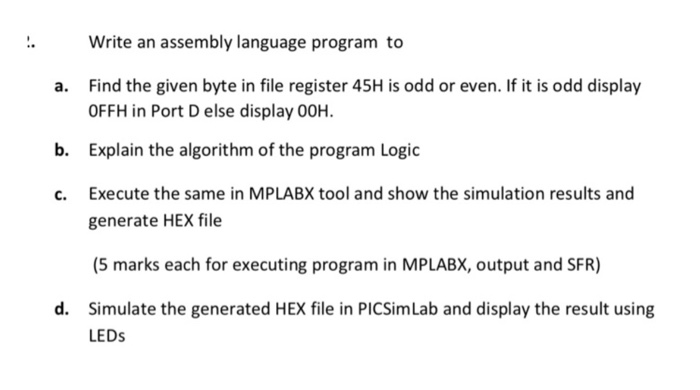 Solved .. Write an assembly language program to a. Find the | Chegg.com