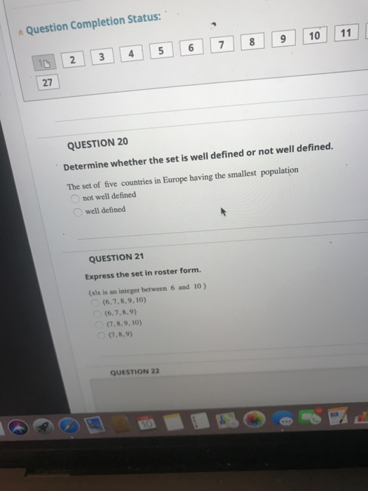 Solved Question Completion Status: 8 9 10 11 7 6 5 10 2 3 4 | Chegg.com