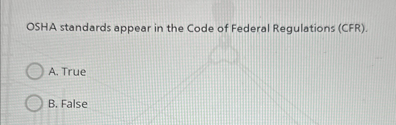do osha standards appear in the code of federal regulations cfr