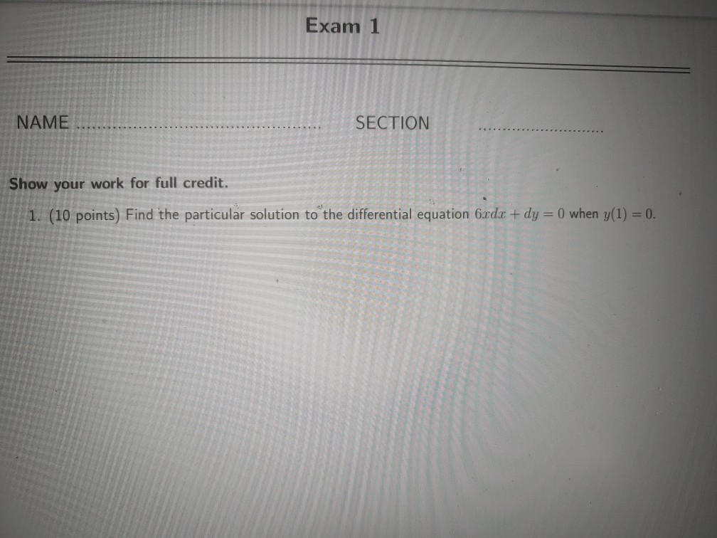 Solved (10 points) Find the general solution to JUST ONE of | Chegg.com