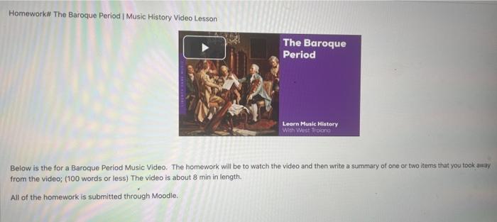 baroque music homework