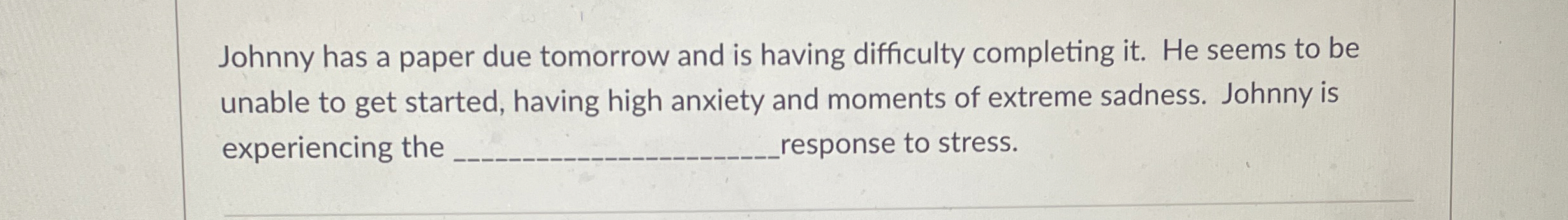 Solved Johnny has a paper due tomorrow and is having | Chegg.com