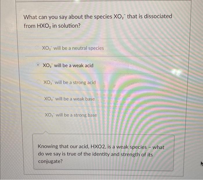 Solved What can you say about the species XO2−that is | Chegg.com