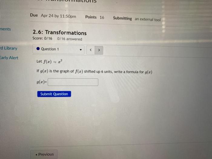 Solved Due Apr 24 by 11:50pm Points 16 Submitting an | Chegg.com