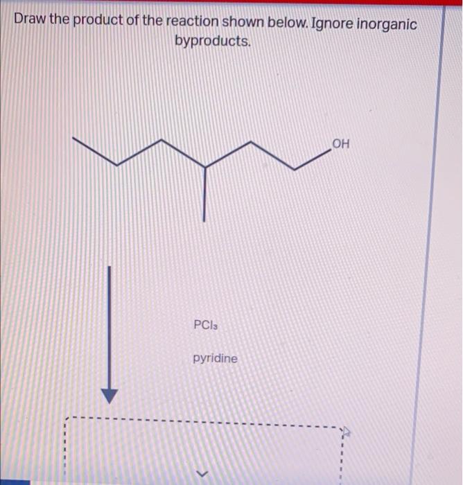 Solved Draw the product of the reaction shown below. Ignore | Chegg.com