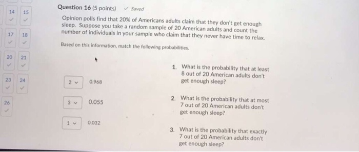 Solved Question 2 (2 points) Saved The administration at a | Chegg.com