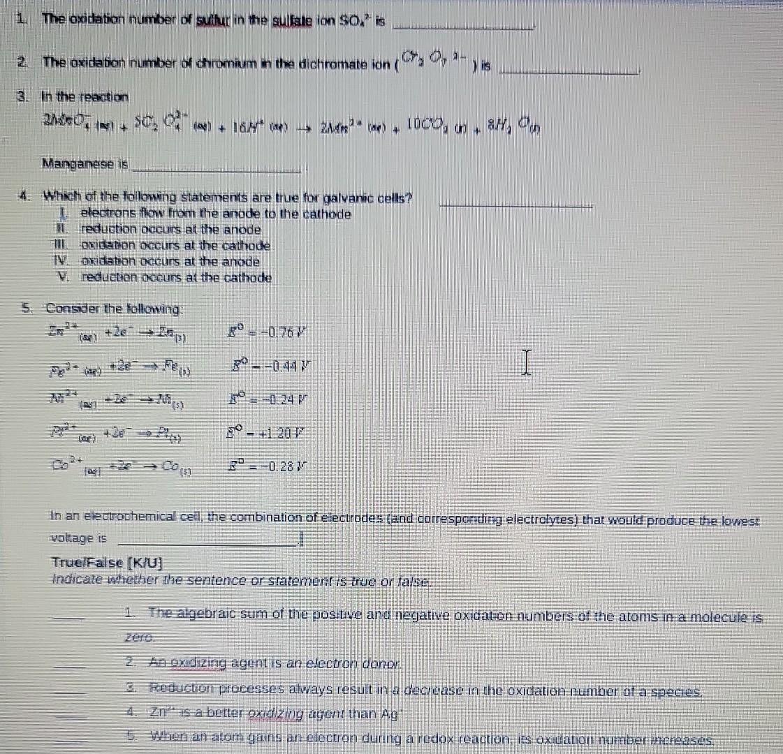 what is the oxidation number of sulfur in the s2o32 ion