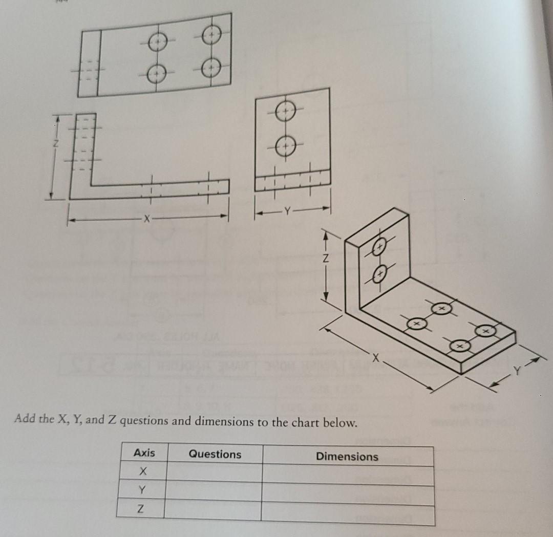 Solved Add the X, Y, and Z questions and dimensions to the | Chegg.com