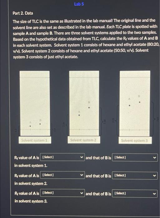 Solved Lab 5 Part 2. Data The size of TLC is the same as | Chegg.com