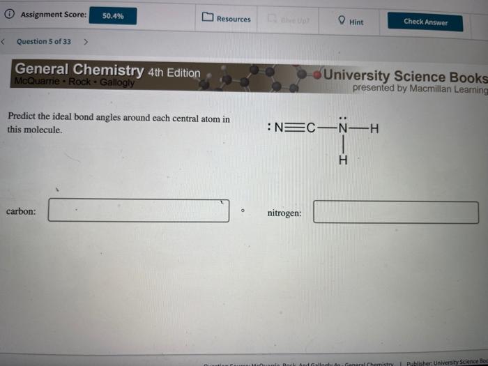 Solved General Chemistry 4th Edition University Science | Chegg.com