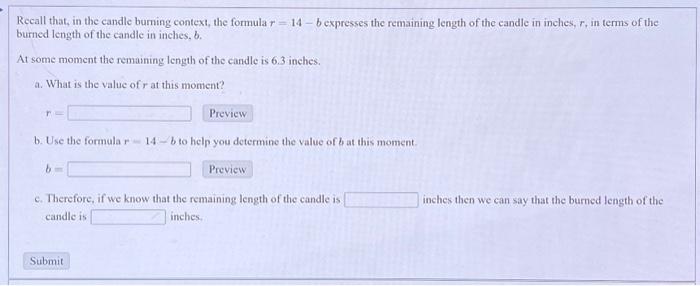 Solved Recall that, in the candle burning context, the | Chegg.com