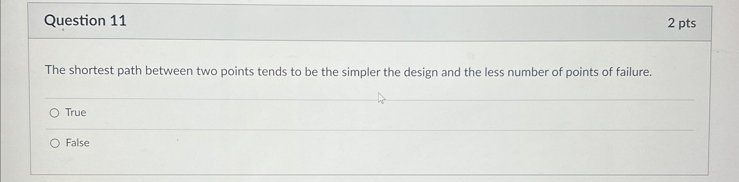Solved Question 112 ﻿ptsThe shortest path between two points | Chegg.com