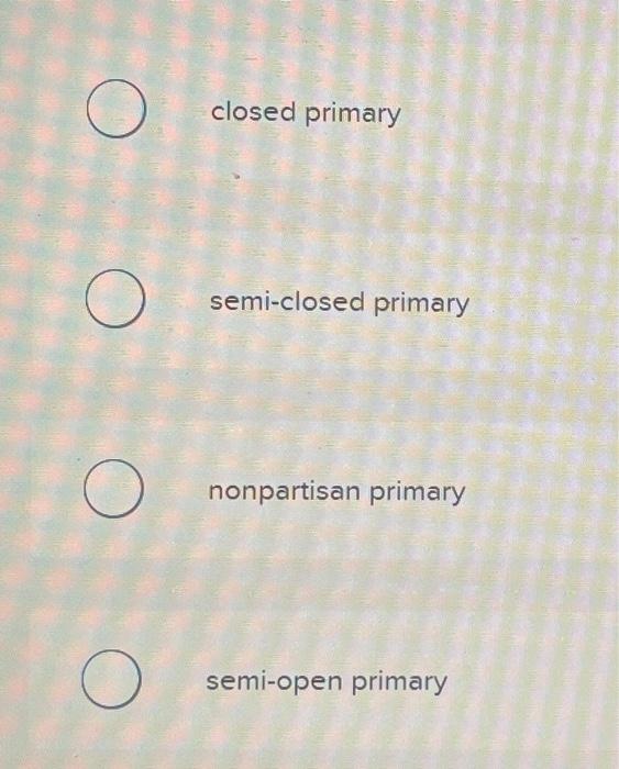 Texas has which of the following types of primary