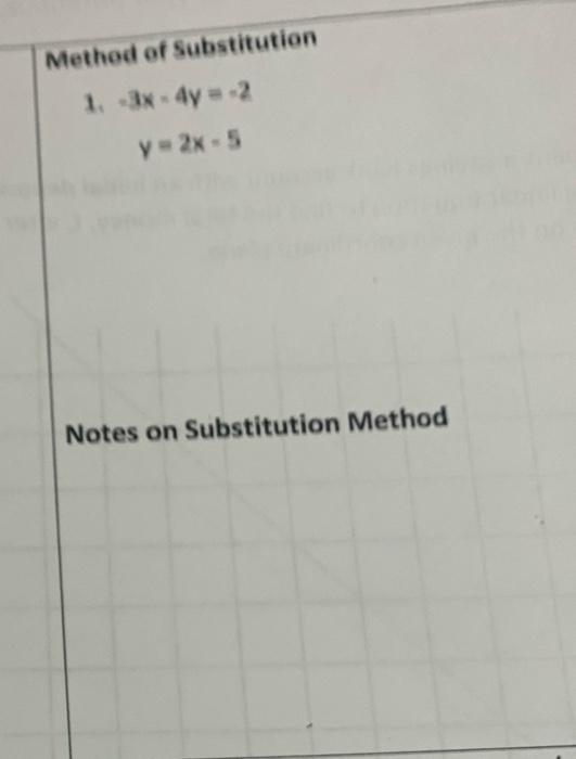 4x y 2 3y 2x =- 1 substitution