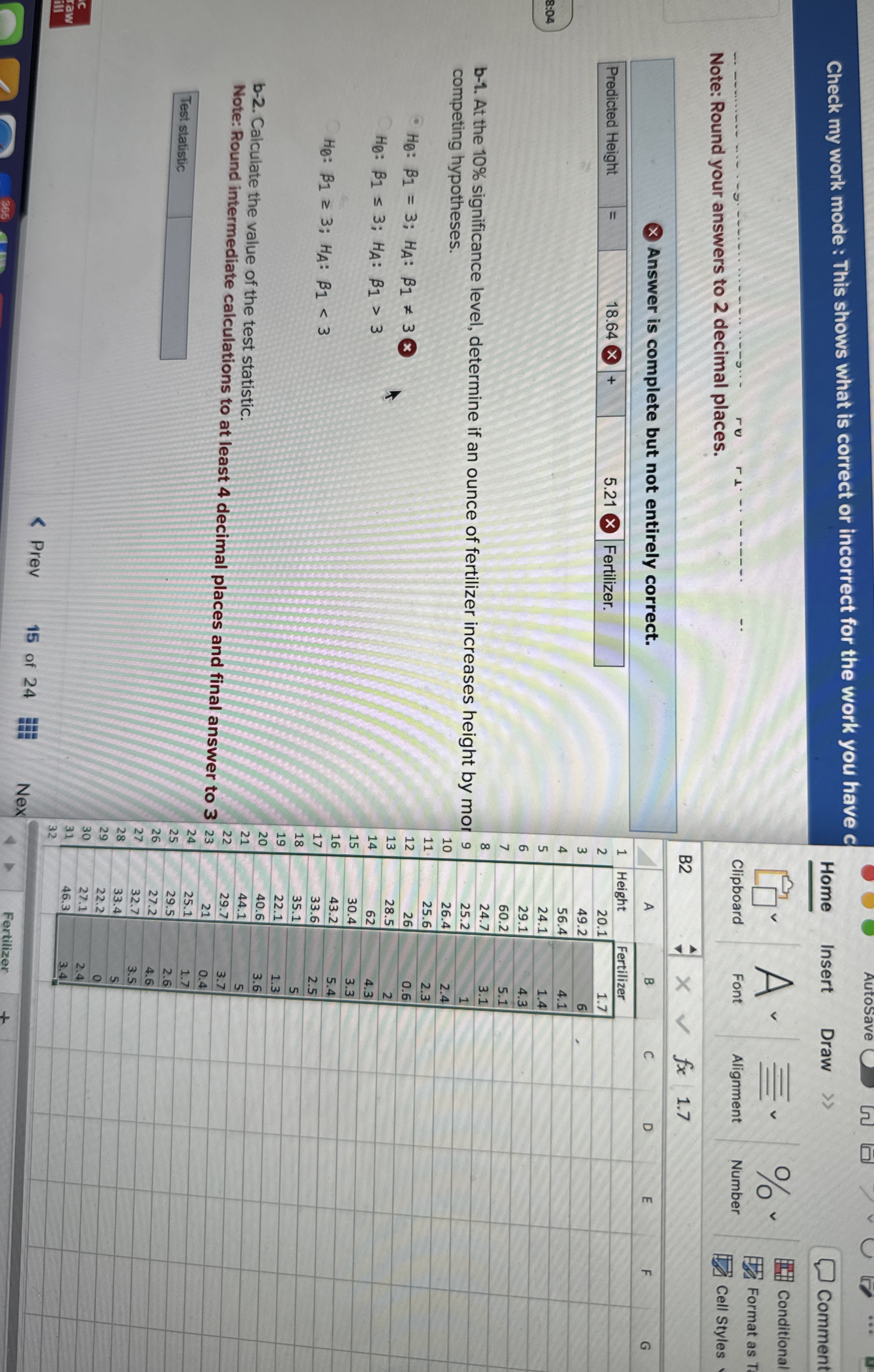 Solved Check my work mode : This shows what is correct or | Chegg.com