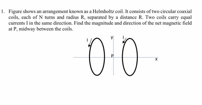 Solved 1. Figure Shows An Arrangement Known As A Helmholtz | Chegg.com