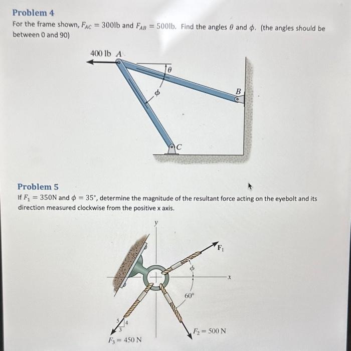 Solved Two Forces Are Applied At Point B Of Beam AB. | Chegg.com