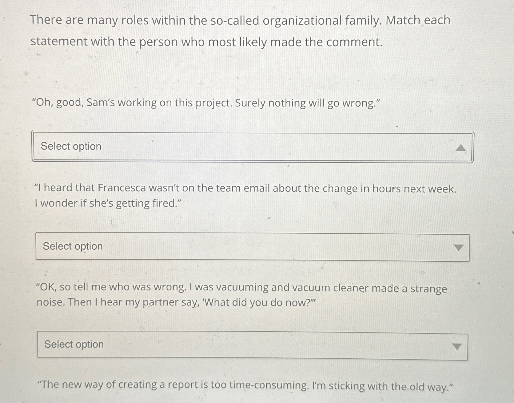 Solved There are many roles within the so-called | Chegg.com