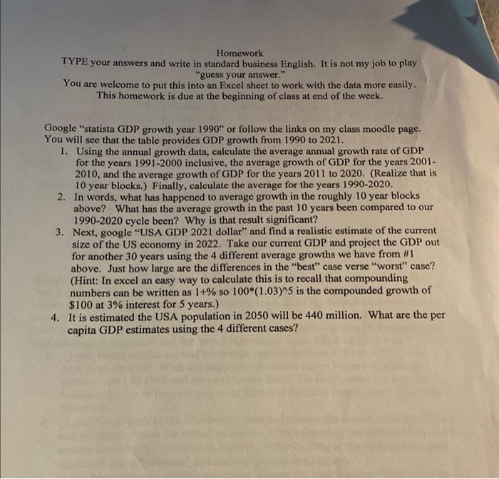Homework TYPE your answers and write in standard | Chegg.com