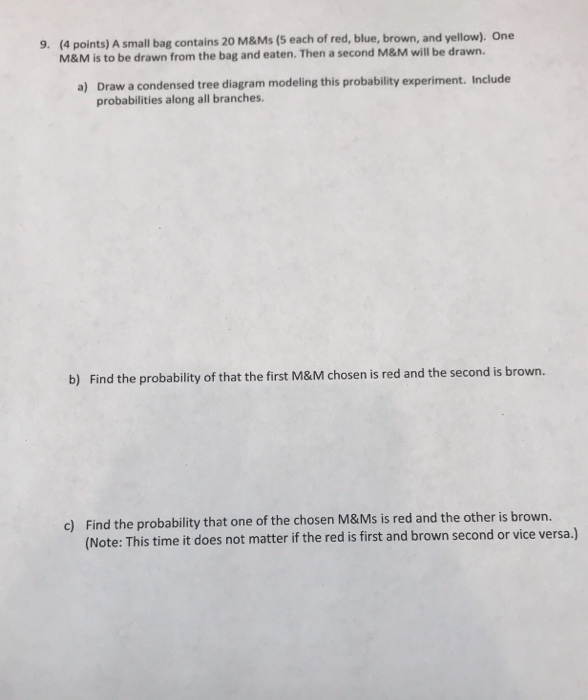 Probability Example: M&M's (AND with dependent events) 